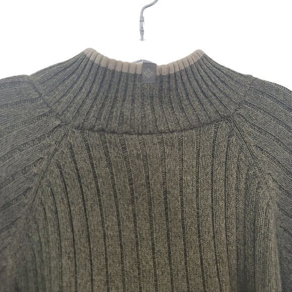 Columbia Mens Size XXL Green LS 1/4 Zip Mock Neck Heavyweight Pullover Sweater - Picture 8 of 10
